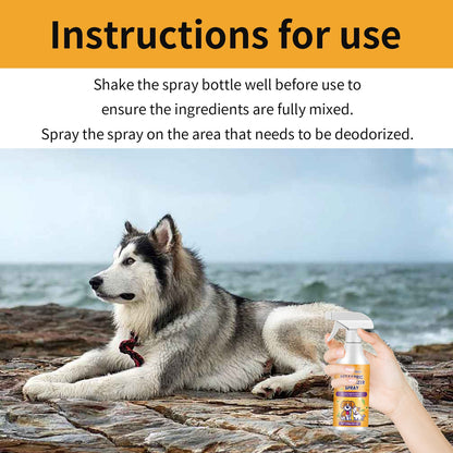 Pet Fabric Deodorizer Spray, Fresh Air Clean Pet Odors Indoor Air Fresh Long-Lasting Deodorant