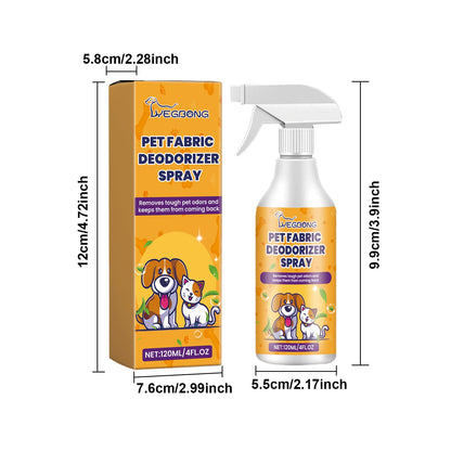 Pet Fabric Deodorizer Spray, Fresh Air Clean Pet Odors Indoor Air Fresh Long-Lasting Deodorant