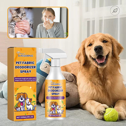 Pet Fabric Deodorizer Spray, Fresh Air Clean Pet Odors Indoor Air Fresh Long-Lasting Deodorant