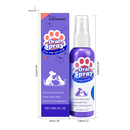Tooth Cleaning Spray For Cats And Dogs, Remove Tooth Stains Fresh Breath Pets Oral Care Spray