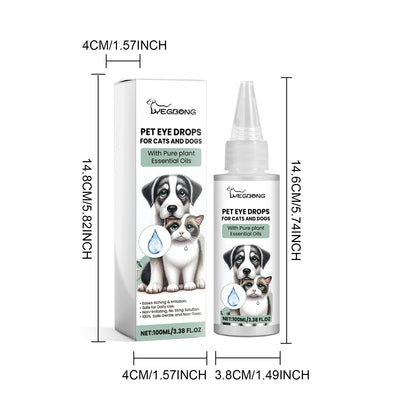Eye Drops For Cats And Dogs, Pet Eye Clean Eye Care Drops For Tear Stains And Dirt