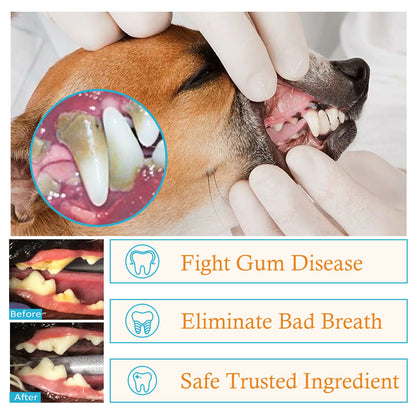 Dog Cat Tooth Cleaning Finger Set, Pet Breath Fresh Remove Tartar Stones Teeth Clean Finger Set