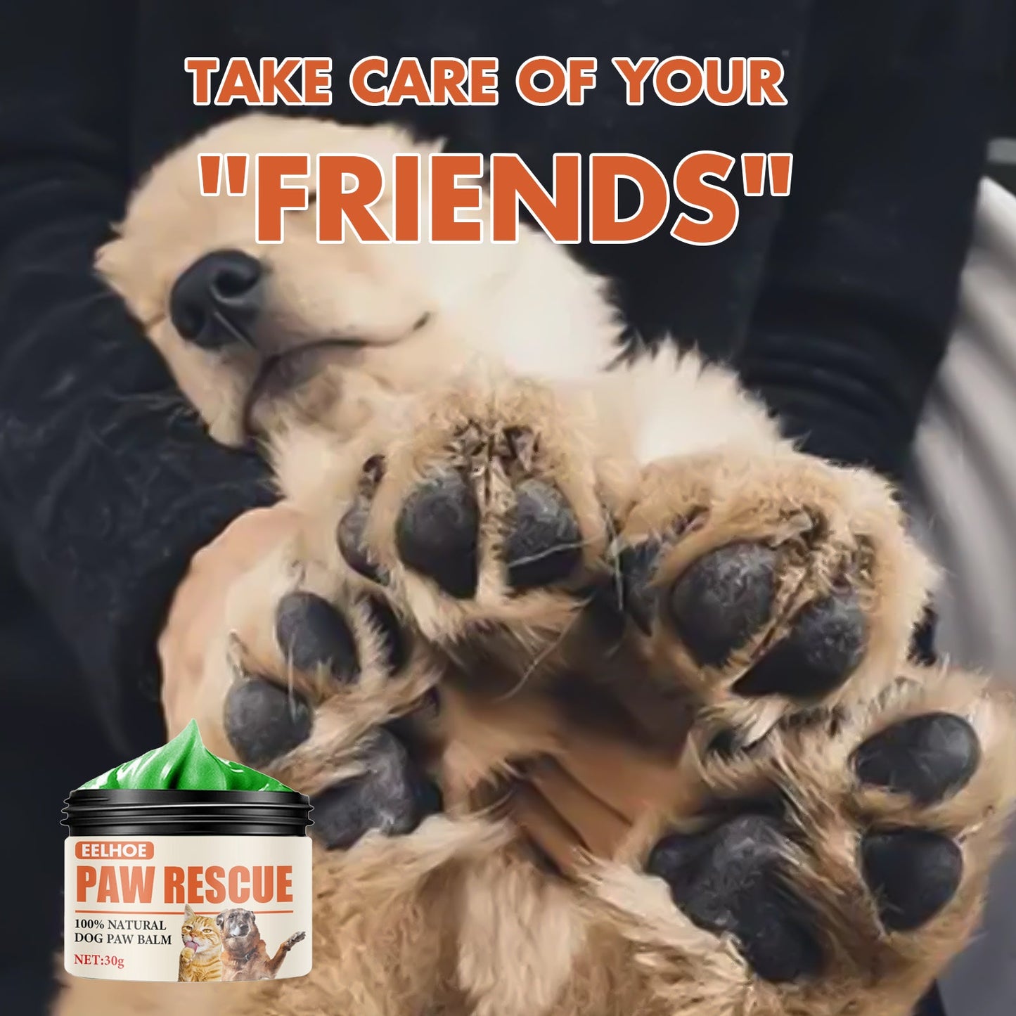 Pet Paw Balm For Cats And Dogs Foot Pad Protective Oil Soothes And Moisturizes And Cures Dry And Cracked Feet
